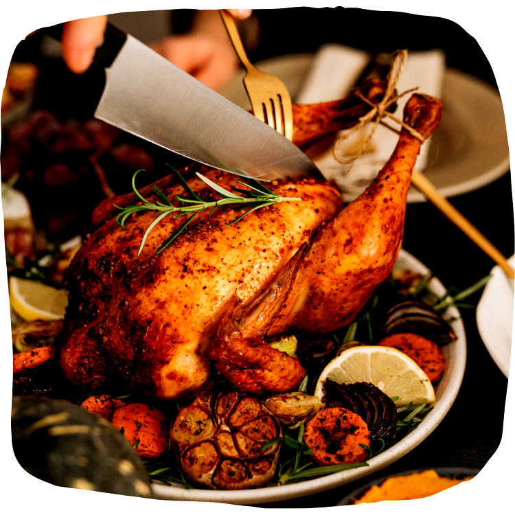 Image of When the chicken is already cooked. Remove the rotisserie, serve...